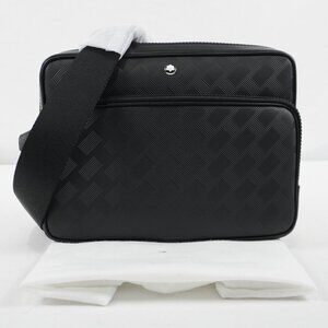 Montblanc Extreme 3.0 Messenger Bag In Black Leather With Adjustable Strap
